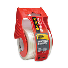 Load image into Gallery viewer, Reinforced Strength Shipping and Strapping Tape in Dispenser, 1.5" Core, 1.88" x 10 yds, Clear
