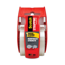 Load image into Gallery viewer, Reinforced Strength Shipping and Strapping Tape in Dispenser, 1.5" Core, 1.88" x 10 yds, Clear
