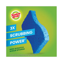 Load image into Gallery viewer, Non-Scratch Multi-Purpose Scrub Sponge, 4.4 x 2.6, 0.8" Thick, Blue, 9/Pack
