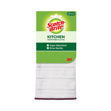Load image into Gallery viewer, Kitchen Cleaning Cloth, Microfiber, 11.4 x 12.4, White, 2/Pack, 12 Packs/Carton
