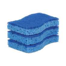 Load image into Gallery viewer, Non-Scratch Multi-Purpose Scrub Sponge, 4.4 x 2.6, 0.8" Thick, Blue, 3/Pack

