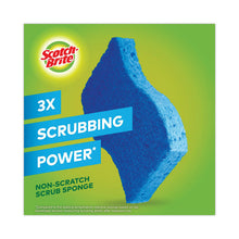 Load image into Gallery viewer, Non-Scratch Multi-Purpose Scrub Sponge, 4.4 x 2.6, 0.8" Thick, Blue, 3/Pack
