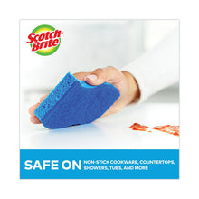 Load image into Gallery viewer, Non-Scratch Multi-Purpose Scrub Sponge, 4.4 x 2.6, 0.8" Thick, Blue, 3/Pack
