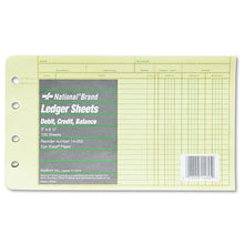 Load image into Gallery viewer, Four-Ring Binder Refill Sheets, 5 x 8.5, Green, 100/Pack
