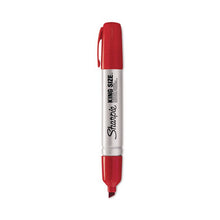 Load image into Gallery viewer, King Size Permanent Marker, Broad Chisel Tip, Red, Dozen
