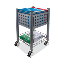 Load image into Gallery viewer, Sidekick File Cart, Metal, 1 Shelf, 1 Bin, 13.75" x 15.5" x 26.25", Matte Gray
