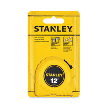 Load image into Gallery viewer, Power Return Tape Measure with Belt Clip, 0.5 x 12 ft, Yellow
