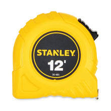 Load image into Gallery viewer, Power Return Tape Measure with Belt Clip, 0.5 x 12 ft, Yellow
