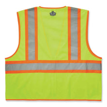 Load image into Gallery viewer, GloWear 8229Z Class 2 Economy Two-Tone Zipper Vest, Polyester, 2X-Large/3X-Large, Lime
