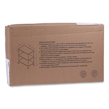 Load image into Gallery viewer, Three-Shelf Wire Cart with Liners, Metal, 3 Shelves, 600 lb Capacity, 34.21" x 18" x 40", Silver
