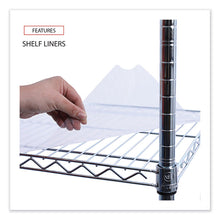 Load image into Gallery viewer, Three-Shelf Wire Cart with Liners, Metal, 3 Shelves, 600 lb Capacity, 34.21" x 18" x 40", Silver

