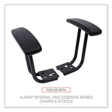Load image into Gallery viewer, Optional Fixed Height T-Arms for Alera Essentia and Interval Series Chairs, Black, 2/Set
