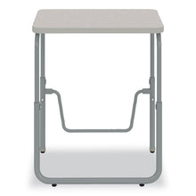 Load image into Gallery viewer, AlphaBetter 2.0 Height-Adjustable Student Desk with Pendulum Bar, 27.75 x 19.75 x 22 to 30, Pebble Gray
