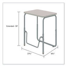 Load image into Gallery viewer, AlphaBetter 2.0 Height-Adjustable Student Desk with Pendulum Bar, 27.75 x 19.75 x 22 to 30, Pebble Gray
