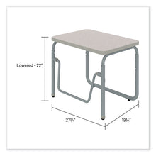 Load image into Gallery viewer, AlphaBetter 2.0 Height-Adjustable Student Desk with Pendulum Bar, 27.75 x 19.75 x 22 to 30, Pebble Gray
