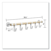 Load image into Gallery viewer, Resi Coat Wall Rack, 6 Hook, 36.25w x 4.25d x 6h, White
