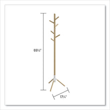 Load image into Gallery viewer, Resi Standing Coat Tree, 6 Hook, 17.25w x 17.25d x 69.5h, White
