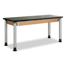 Load image into Gallery viewer, Adjustable-Height Table, Rectangular, 48"w x 24"d x 42"h, Black

