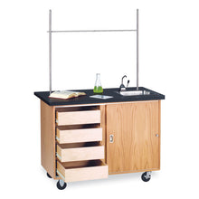 Load image into Gallery viewer, Mobile Demonstration Table, Rectangular, 48w x 28d x 36h, Black
