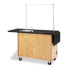 Load image into Gallery viewer, Mobile Laboratory Table, Rectangular, 48w x 24d x 36h, Black

