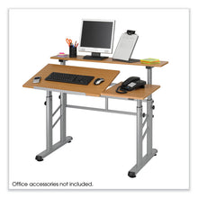 Load image into Gallery viewer, Height-Adjustable Split Level Drafting Table, Rectangular/Square, 47.25 x 29.75 x 26 to 37.25, Medium Oak
