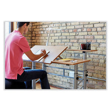 Load image into Gallery viewer, Height-Adjustable Split Level Drafting Table, Rectangular/Square, 47.25 x 29.75 x 26 to 37.25, Medium Oak
