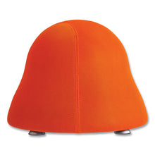Load image into Gallery viewer, Runtz Ball Chair, Backless, Supports Up to 250 lb, Orange Fabric Seat, Silver Base
