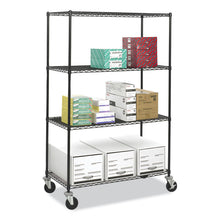 Load image into Gallery viewer, Caster Kit for Safco Task Master Industrial Shelving Units, Black, 4/Set (2 Locking)
