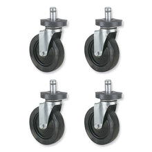 Load image into Gallery viewer, Caster Kit for Safco Task Master Industrial Shelving Units, Black, 4/Set (2 Locking)
