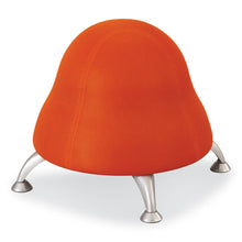 Load image into Gallery viewer, Runtz Ball Chair, Backless, Supports Up to 250 lb, Orange Fabric Seat, Silver Base
