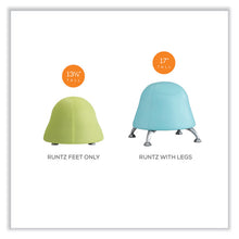 Load image into Gallery viewer, Runtz Ball Chair, Backless, Supports Up to 250 lb, Orange Fabric Seat, Silver Base
