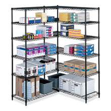 Load image into Gallery viewer, Industrial Add-On Unit, Four-Shelf, 36w x 24d x 72h, Steel, Black
