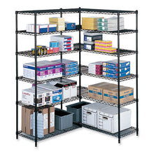Load image into Gallery viewer, Industrial Extra Shelf Pack, 36w x 24d x 1.5h, Steel, Black, 2/Pack
