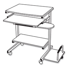 Load image into Gallery viewer, Eastwinds Series Portrait PC Desk Cart, 36" x 19.25" x 31", Anthracite

