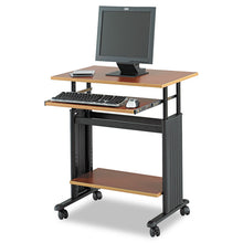 Load image into Gallery viewer, Muv 28" Adjustable-Height Desk, 29.5" x 22" x 29" to 34", Cherry/Black
