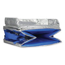 Load image into Gallery viewer, Fresh Eco Freeze Tote, (2) Blue Nylon Shoulder Straps, (2) Blue Nylon Strap Handles, 13.5" x 9" x 13", Silver/Blue, 4/Carton
