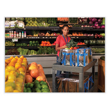 Load image into Gallery viewer, Fresh Eco Freeze Tote, (2) Blue Nylon Shoulder Straps, (2) Blue Nylon Strap Handles, 13.5" x 9" x 13", Silver/Blue, 4/Carton
