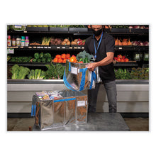 Load image into Gallery viewer, Fresh Eco Freeze Tote, (2) Blue Nylon Shoulder Straps, (2) Blue Nylon Strap Handles, 13.5" x 9" x 13", Silver/Blue, 4/Carton
