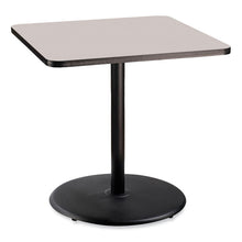 Load image into Gallery viewer, Cafe Table, 36w x 36d x 36h, Square Top/Round Base, Gray Nebula Top, Black Base

