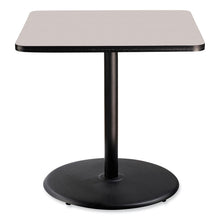 Load image into Gallery viewer, Cafe Table, 36w x 36d x 36h, Square Top/Round Base, Gray Nebula Top, Black Base
