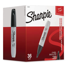 Load image into Gallery viewer, Chisel Tip Permanent Marker, Broad Chisel Tip, Black, 36/Pack

