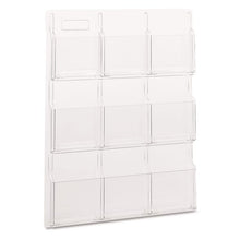 Load image into Gallery viewer, Reveal Clear Literature Displays, 9 Compartments, 30w x 2d x 36.75h, Clear
