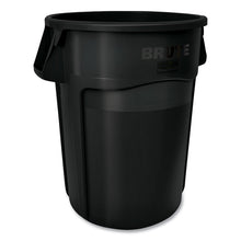 Load image into Gallery viewer, Vented Round Brute Container, 44 gal, Plastic, Black
