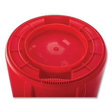 Load image into Gallery viewer, Vented Round Brute Container, 32 gal, Plastic, Red

