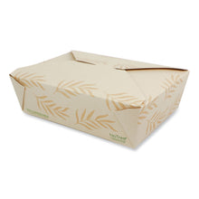 Load image into Gallery viewer, No Tree Folded Takeout Containers, 65 oz, 6.25 x 8.7 x 2.5, Natural, Sugarcane, 200/Carton
