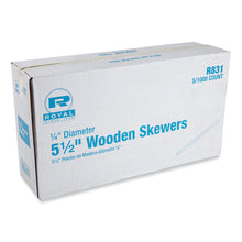 Load image into Gallery viewer, Wooden Skewers, 5.5", Natural, 1,000/Box, 5 Boxes/Carton
