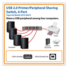 Load image into Gallery viewer, USB 2.0 Printer/Peripheral Sharing Switch, 4 Ports
