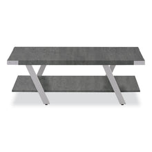 Load image into Gallery viewer, Coffee Table, Rectangular. 48 x 23.75 x 16, Stone Gray Top, Silver Base
