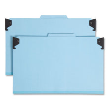 Load image into Gallery viewer, FasTab Hanging Pressboard Classification Folders, 2 Dividers, Legal Size, Blue
