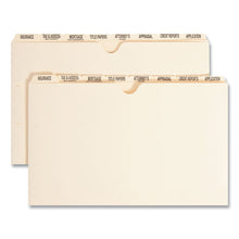 Load image into Gallery viewer, Replacement Pressboard Mortgage File Dividers, Punched for K-Style Fasteners, Legal Size, Manila, 8 Dividers/Set, 12 Sets/Box

